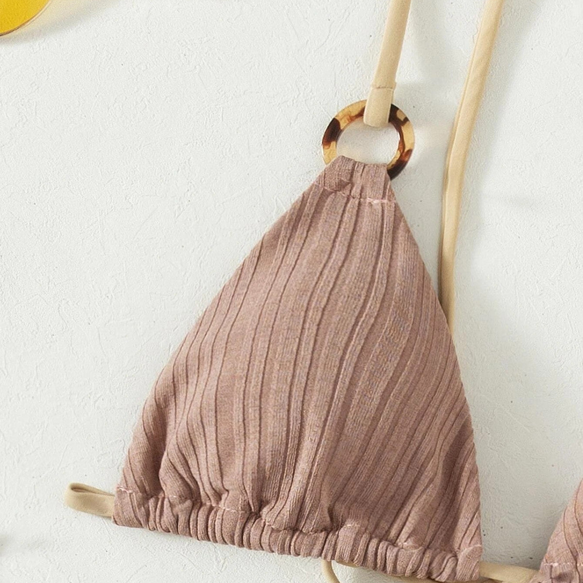 Düz Renkli Askılı Bikini