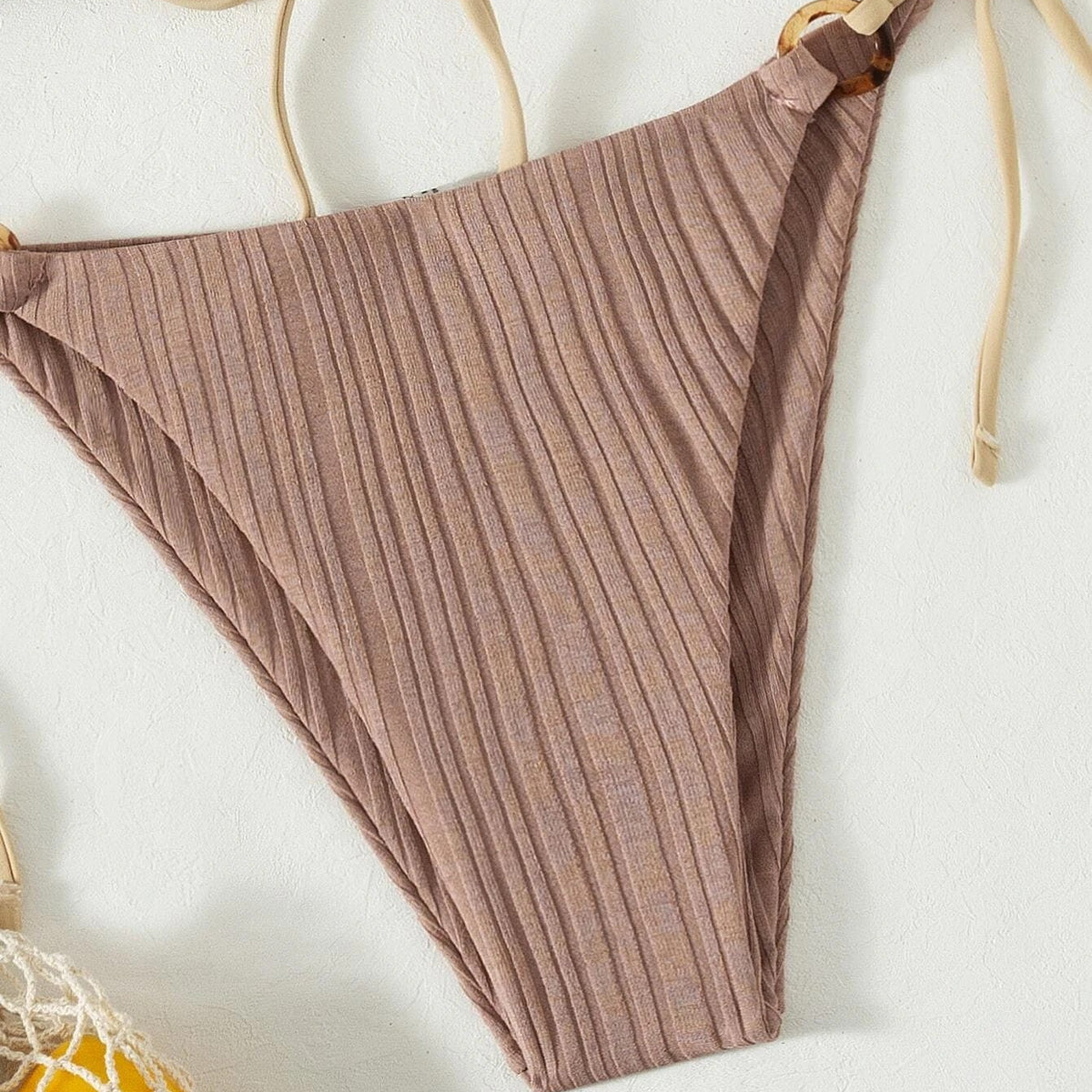 Düz Renkli Askılı Bikini