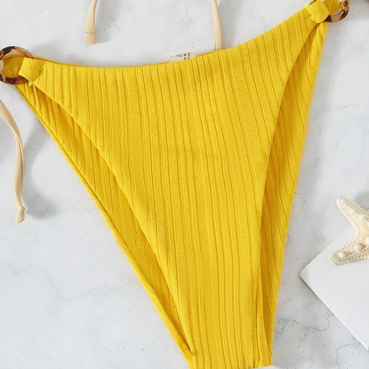 Düz Renkli Askılı Bikini